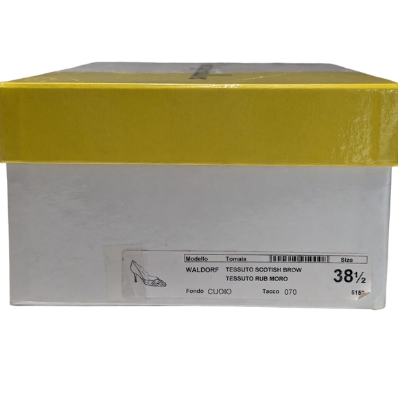 Bettye Muller Waldorf plaid heels 38.5 - Picture 5 of 9